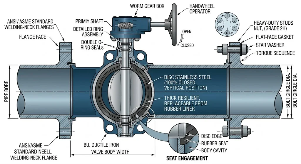 Chuẩn bị trước khi thực hiện cách lắp van bướm