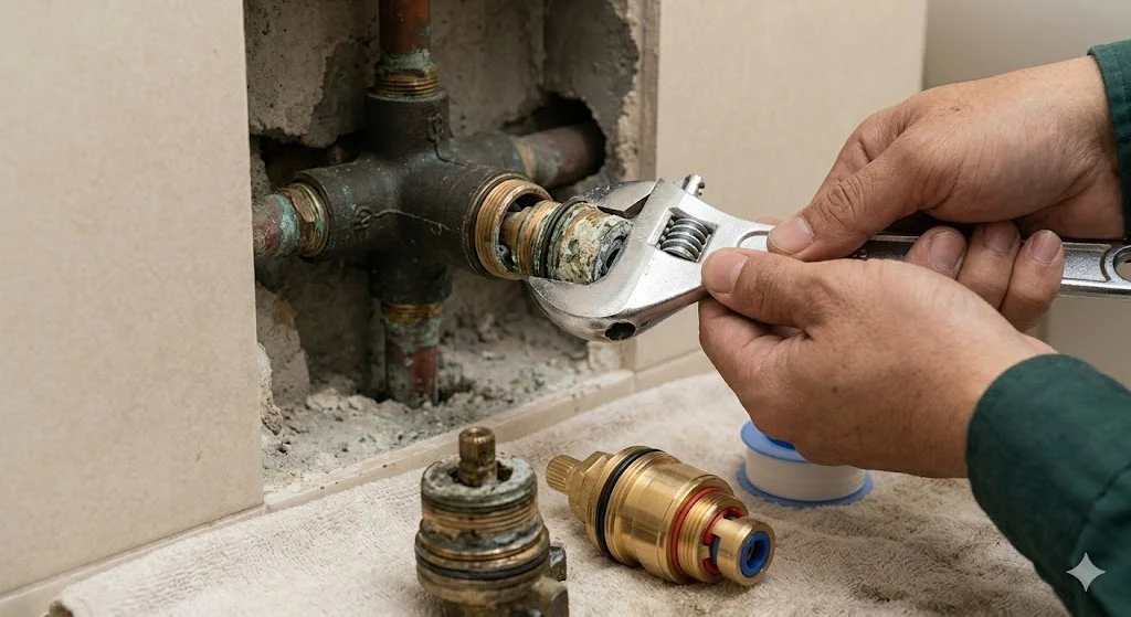 Quy trình và nguyên lý cách thay van khóa âm tường