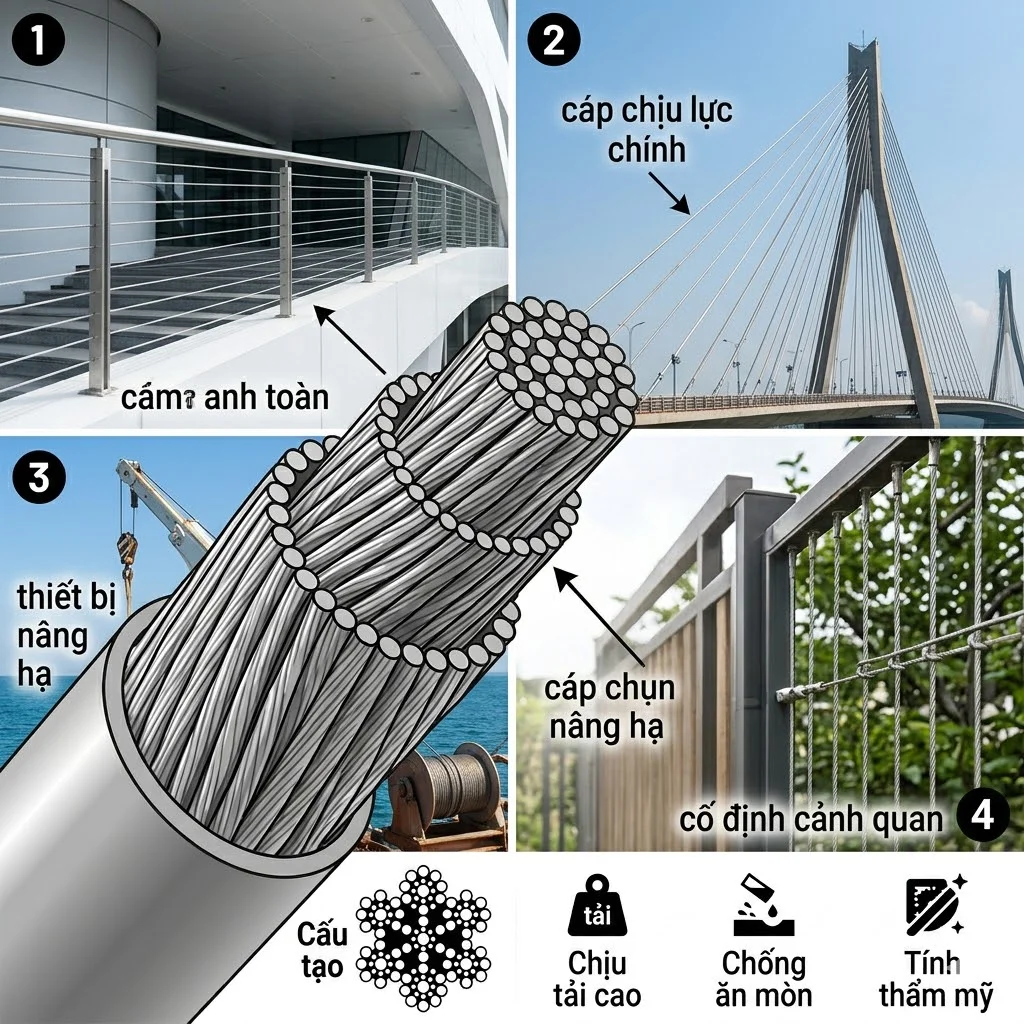 Ứng dụng của cáp 