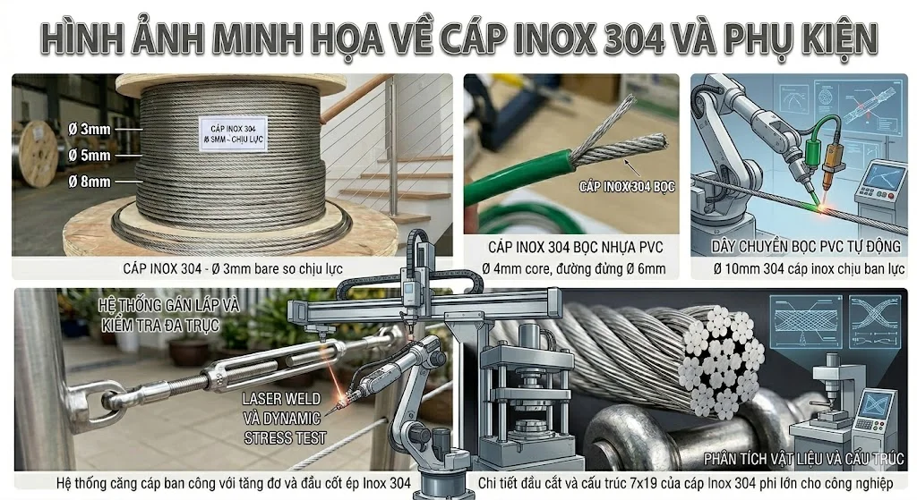 Cách chọn cáp inox 304 phù hợp