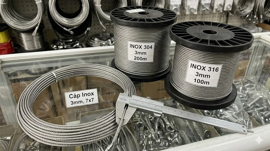 Khái niệm cáp inox 3 mm