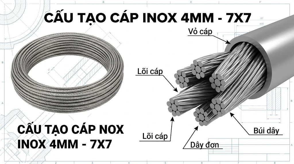 Ứng dụng của cáp inox 4mm