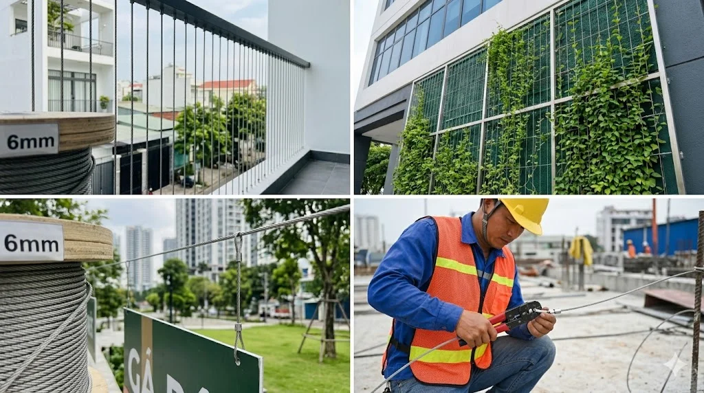 Ứng dụng của cáp inox 6mm