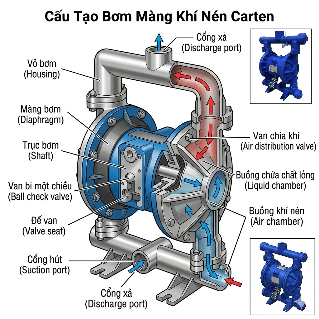 Cấu tạo và nguyên lý hoạt động của carten pump