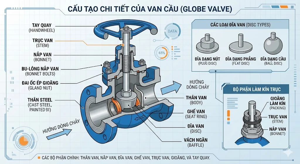 Cách chọn van cầu đúng kỹ thuật