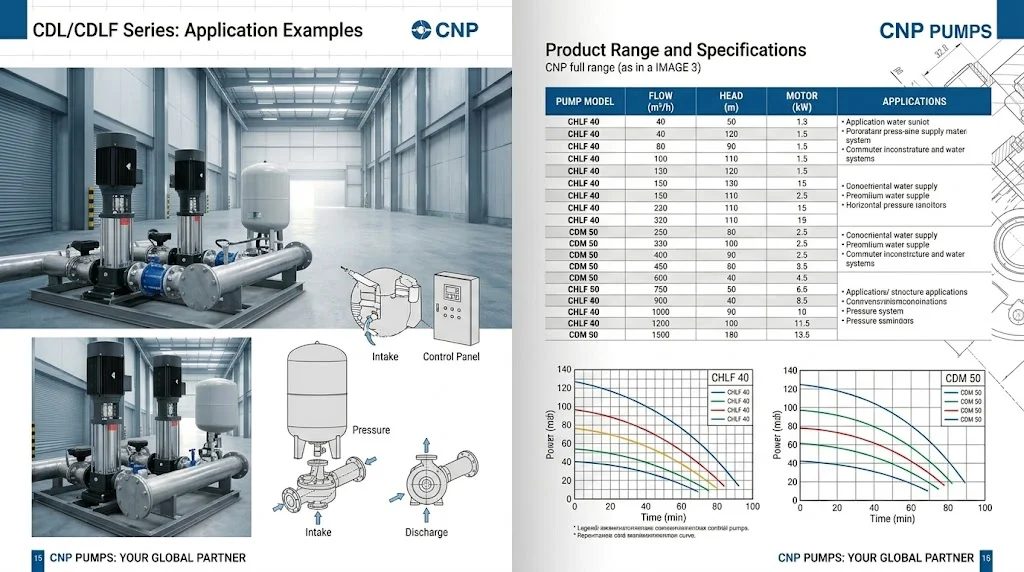 Phân loại catalogue theo dòng bơm CNP