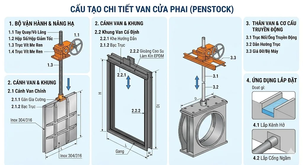 Các thông số kỹ thuật quan trọng của cổng phai