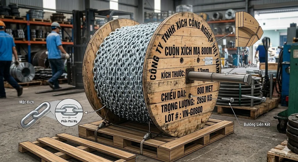Cách chọn cuộn xích mạ 800 m đúng kỹ thuật