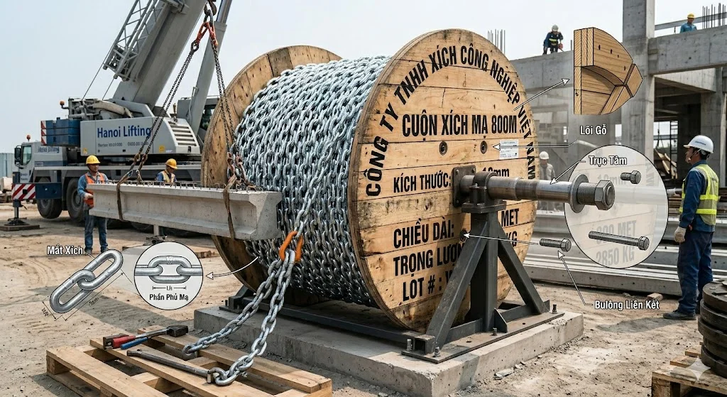 Ứng dụng của cuộn xích mạ 800 m