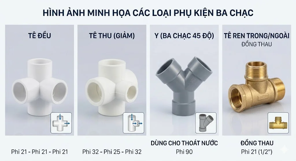Khái niệm cút nước ba chạc trong thực tế