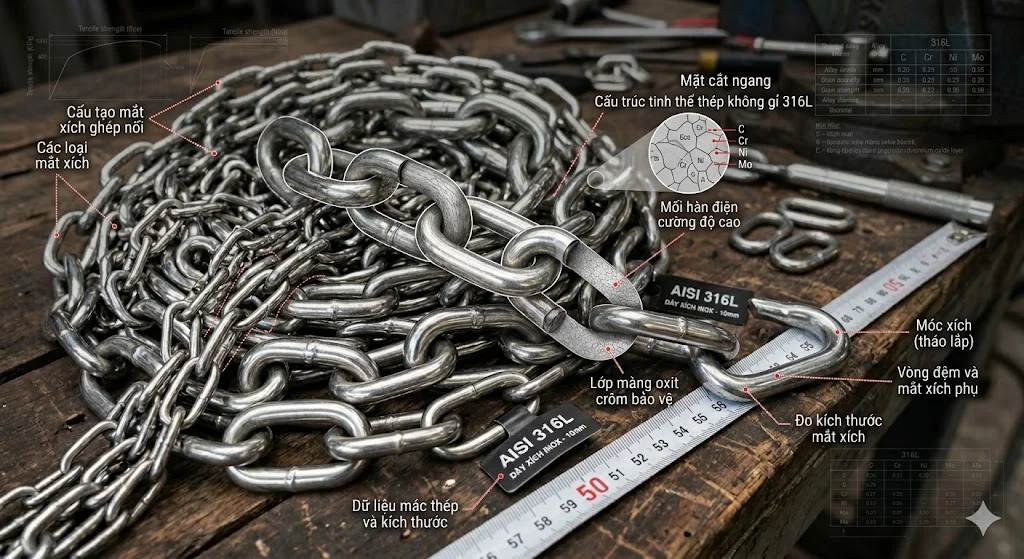 Phân loại dây xích phổ biến