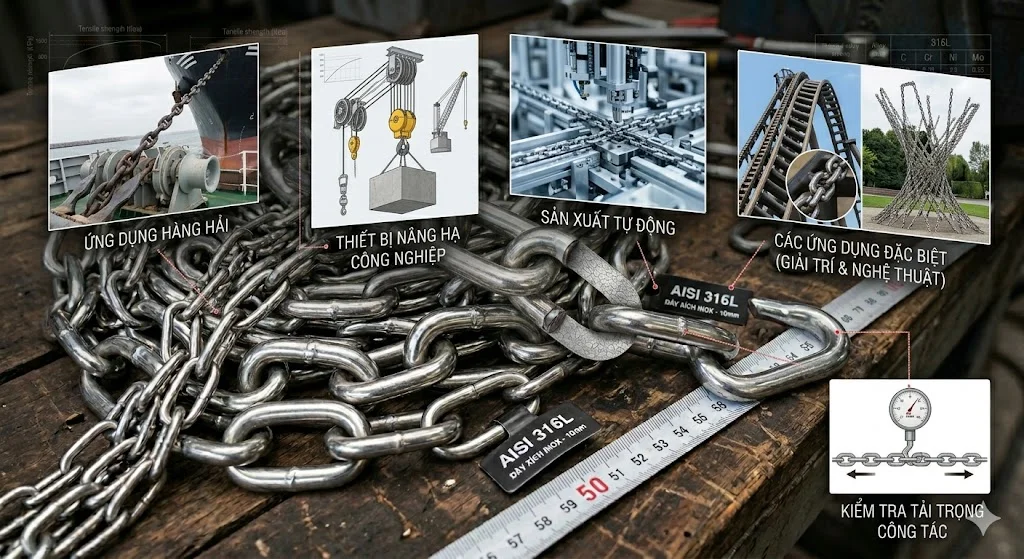 Ứng dụng thực tế của dây xích 