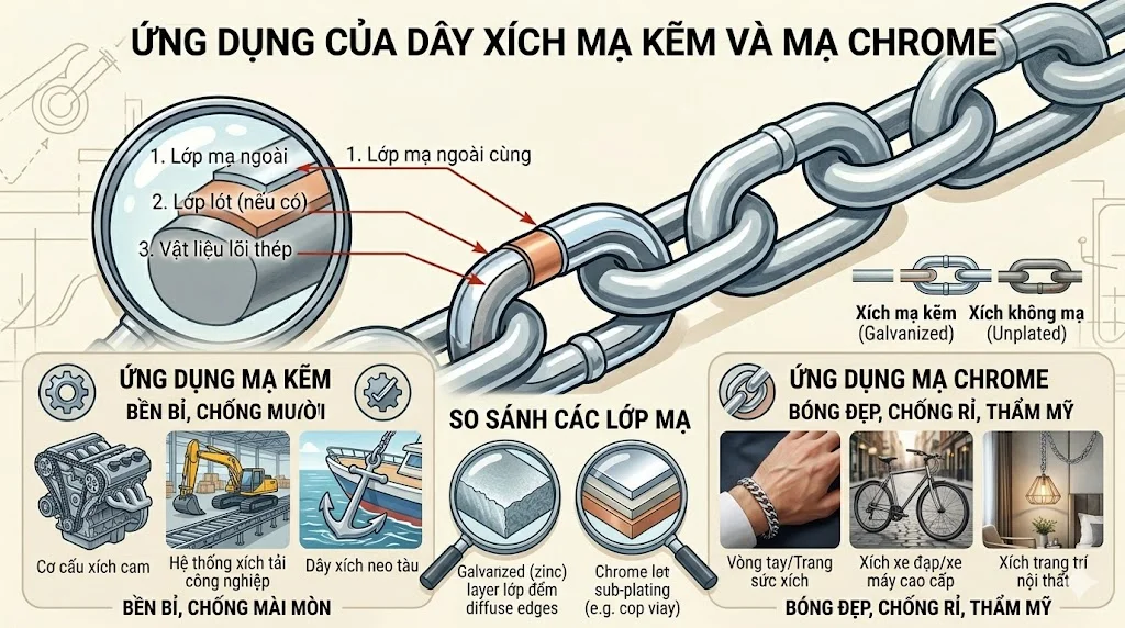 Ứng dụng thực tế của dây xích 