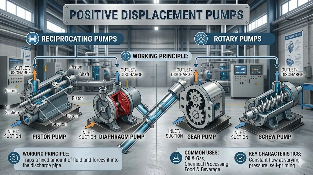 Phân loại displacement pump phổ biến