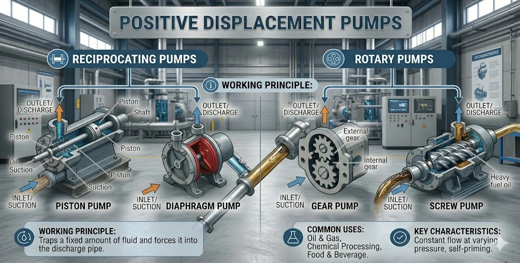 Ứng dụng của displacement pump trong thực tế