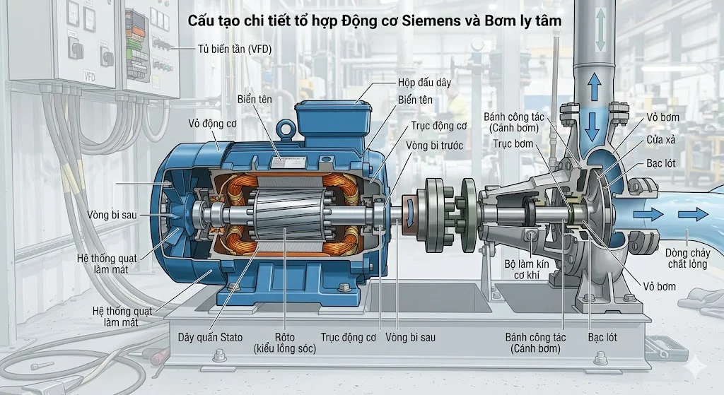 Cấu tạo và nguyên lý hoạt động của động cơ 75 kW