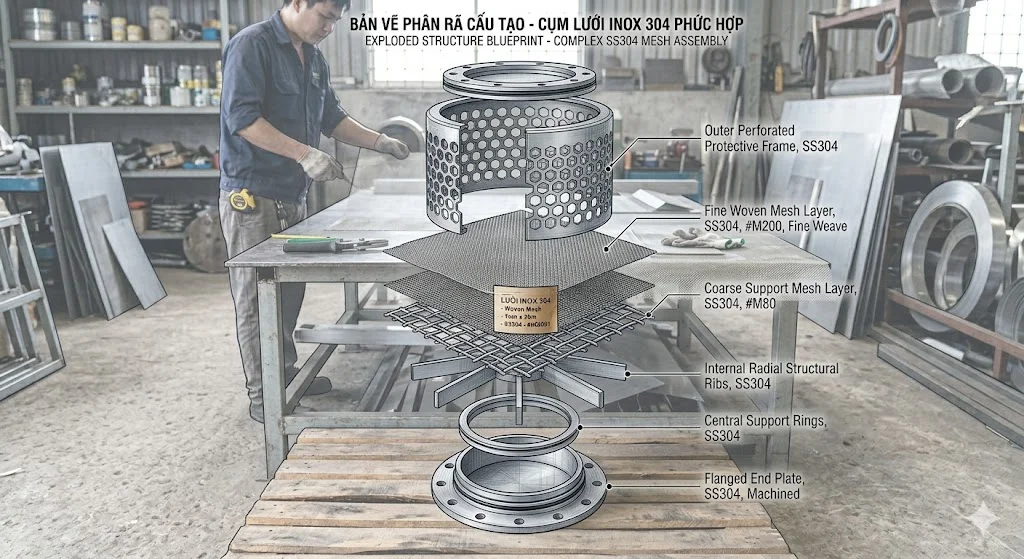 Giá lưới inox theo loại và thông số