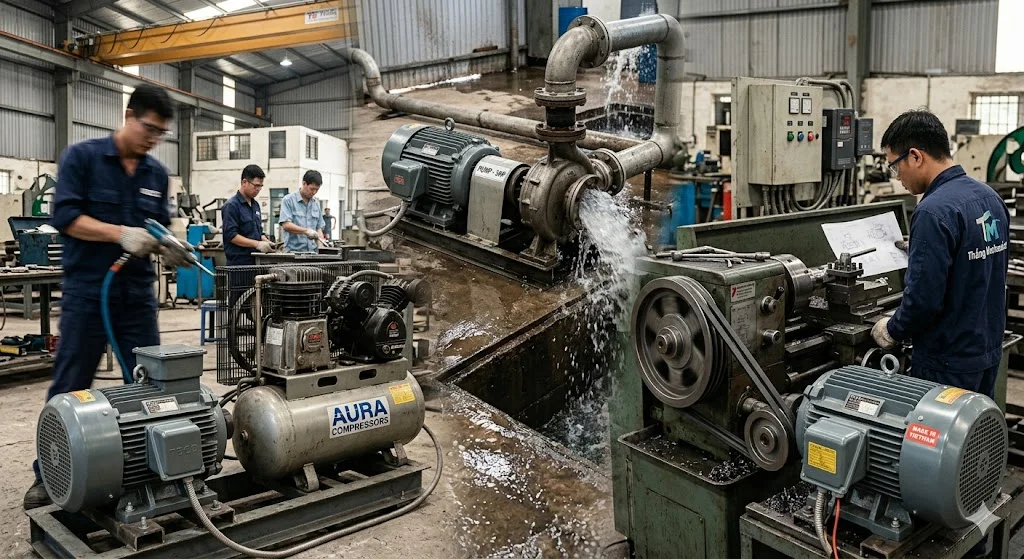 Các yếu tố ảnh hưởng đến giá motor 3 HP 3 pha