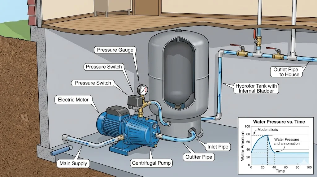 Khái niệm hydrofor pump và đặc điểm nổi bật