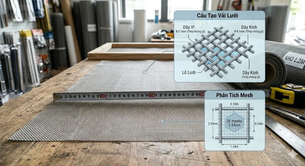 Đặc điểm nổi bật của lưới chắn muỗi 20 mesh 1m 1.2m