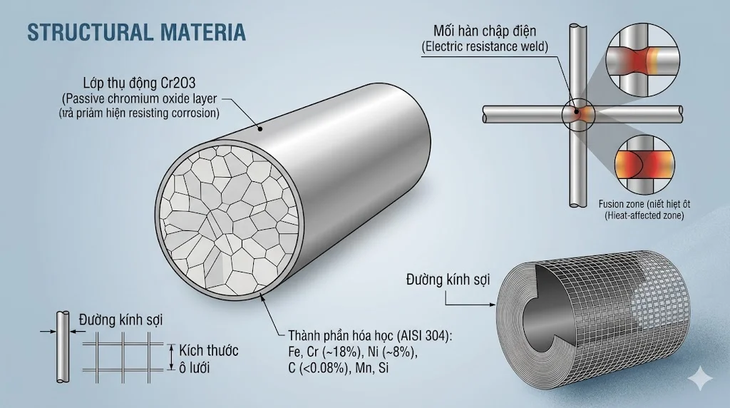 Đặc điểm nổi bật của lưới hàn inox 
