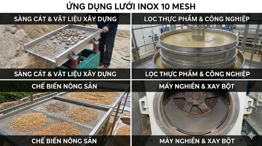 Ứng dụng của lưới 10 mesh