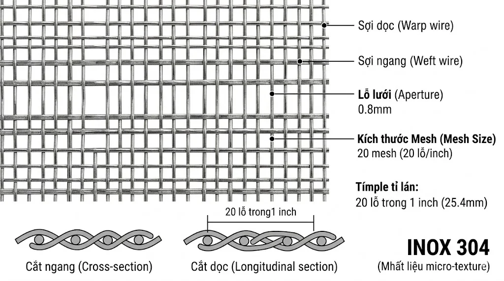 Ứng dụng của lưới 20 mesh