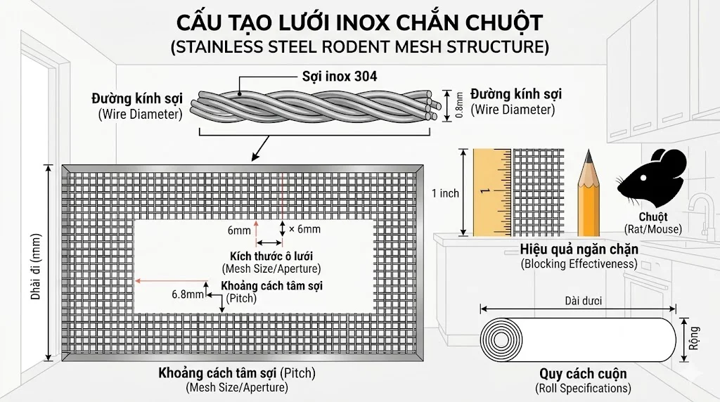 Đặc điểm nổi bật của lưới chắn chuột