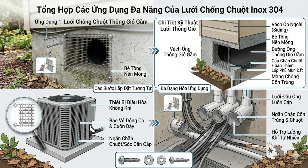 Ứng dụng của lưới chống chuột