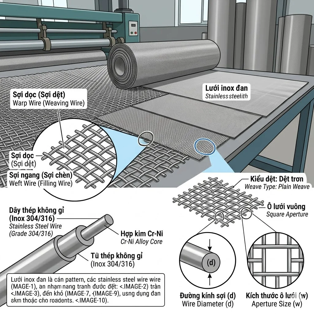 Phân loại lưới đan phổ biến