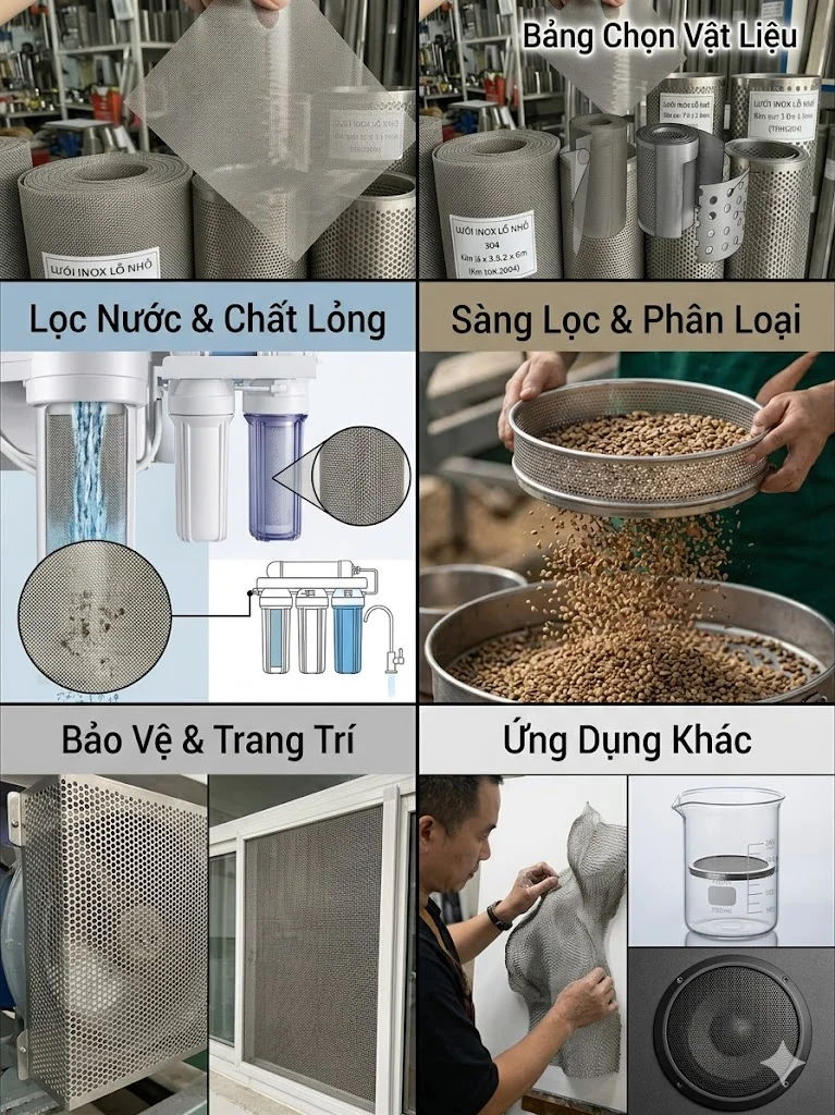 Ứng dụng của lưới lỗ nhỏ
