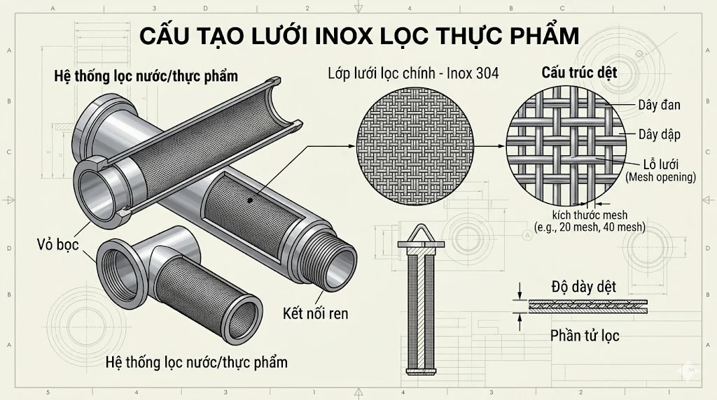 Phân loại lưới lọc thực phẩm