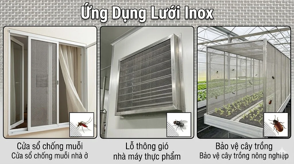 Ứng dụng của lưới chống côn trùng