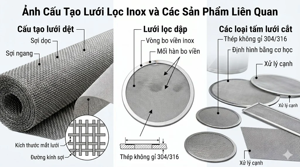 Phân loại lưới lọc phổ biến