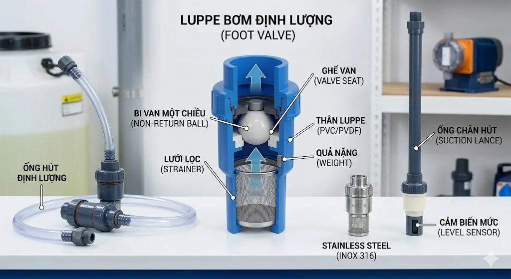 Khái niệm luppe bơm nước định lượng và đặc điểm nổi bật
