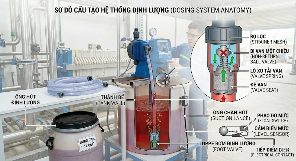 Cách chọn luppe bơm nước định lượng đúng kỹ thuật