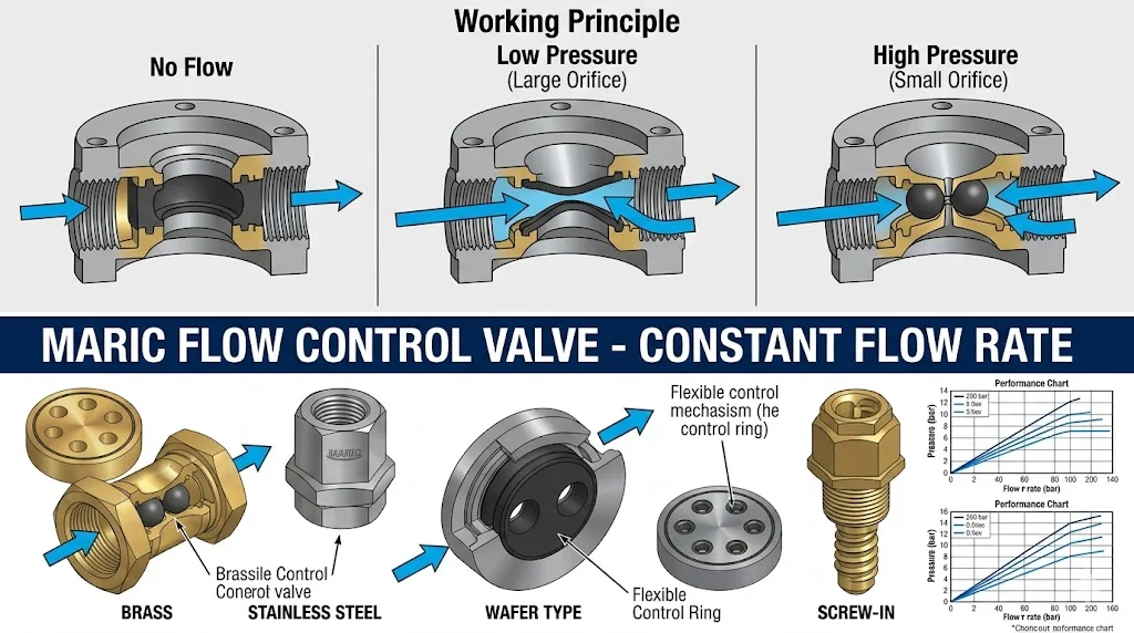 Cấu tạo và nguyên lý hoạt động của Maric flow valve