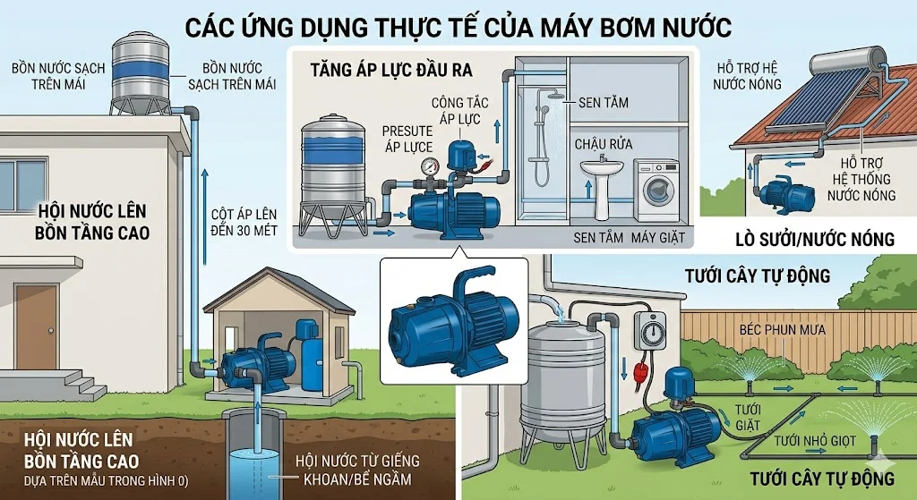 Cách xử lý khi máy bơm ngập nước