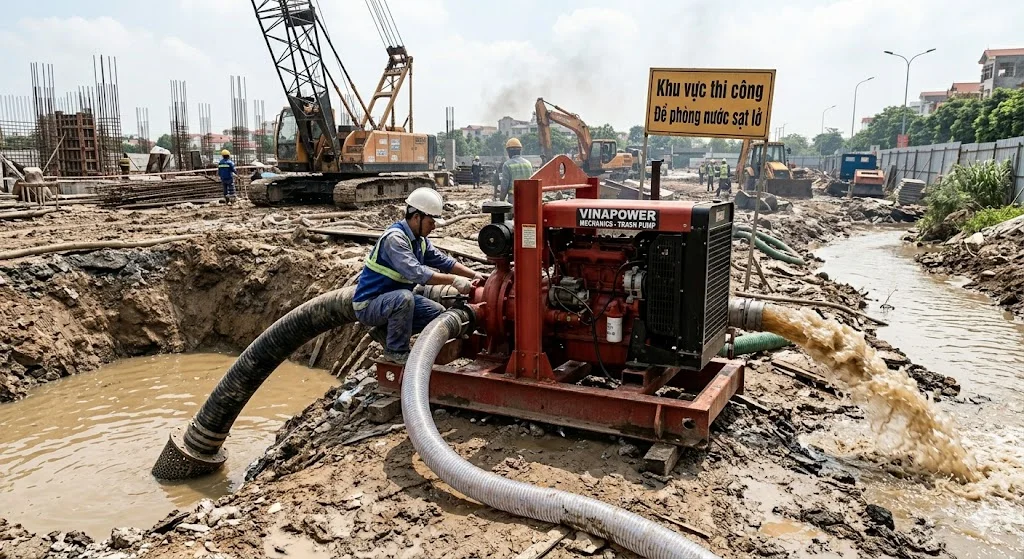 Các thông số kỹ thuật quan trọng của máy bơm nước công trình