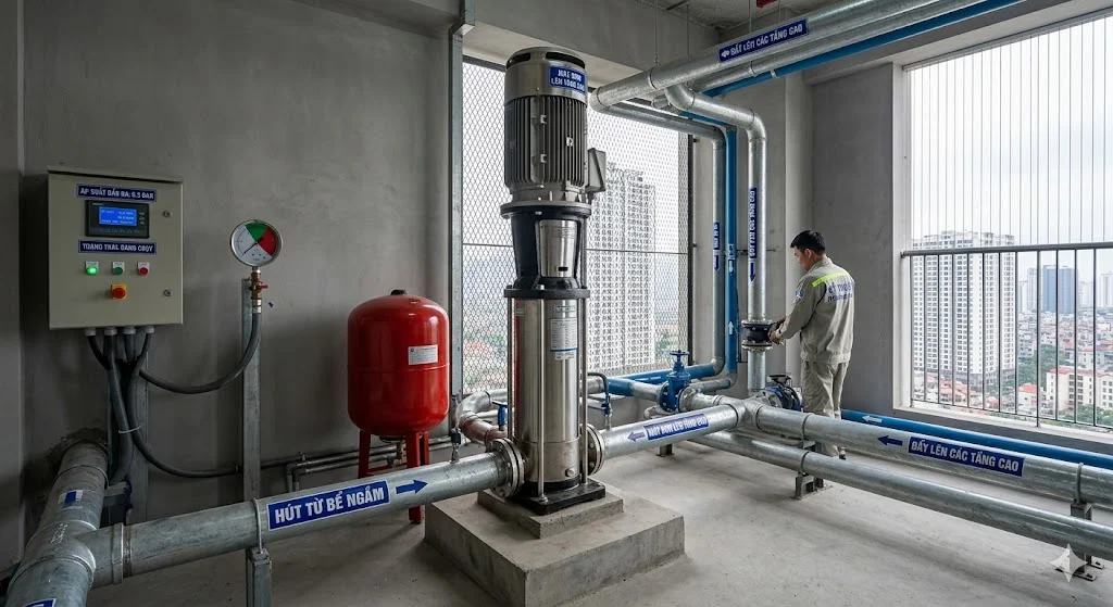 Khái niệm máy bơm lên cao và đặc điểm nổi bật