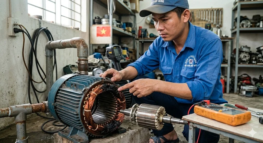 Nguyên nhân máy bơm bị nóng