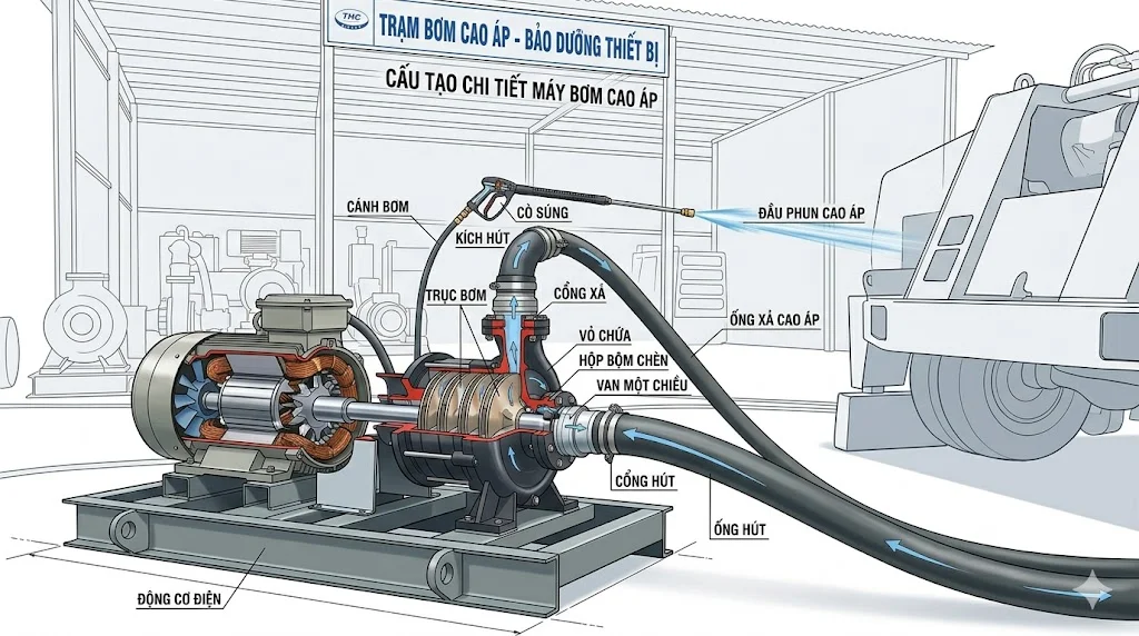 Cấu tạo và nguyên lý hoạt động của máy bơm cao áp