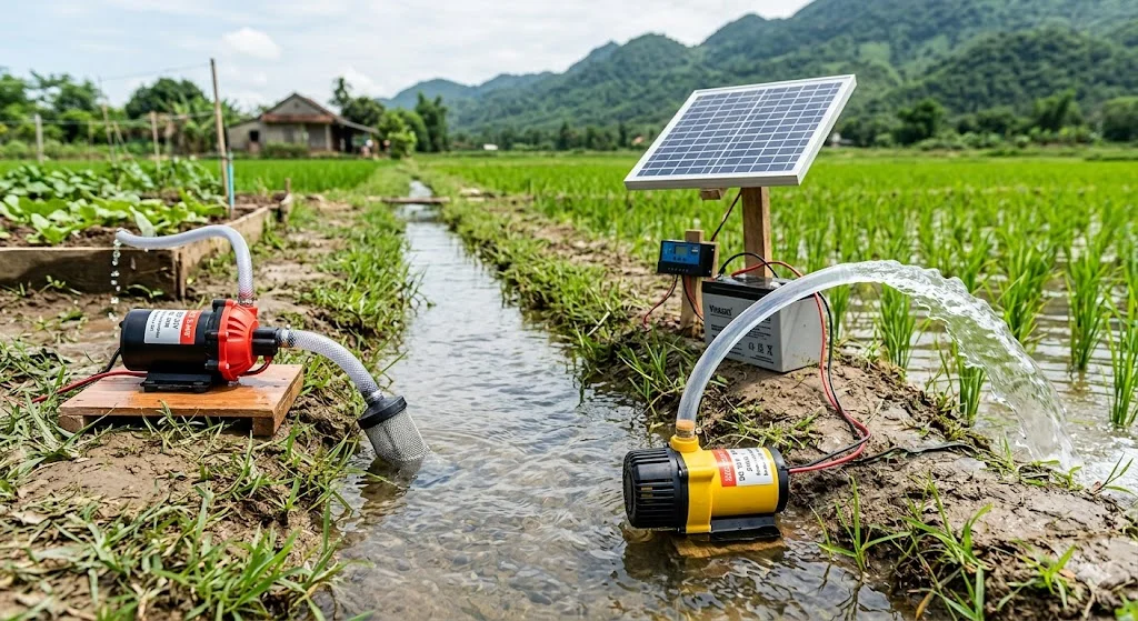 Khái niệm máy bơm DC trong thực tế