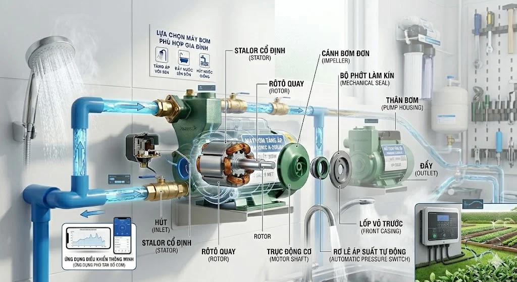 Cách chọn máy bơm nước tốt đúng kỹ thuật