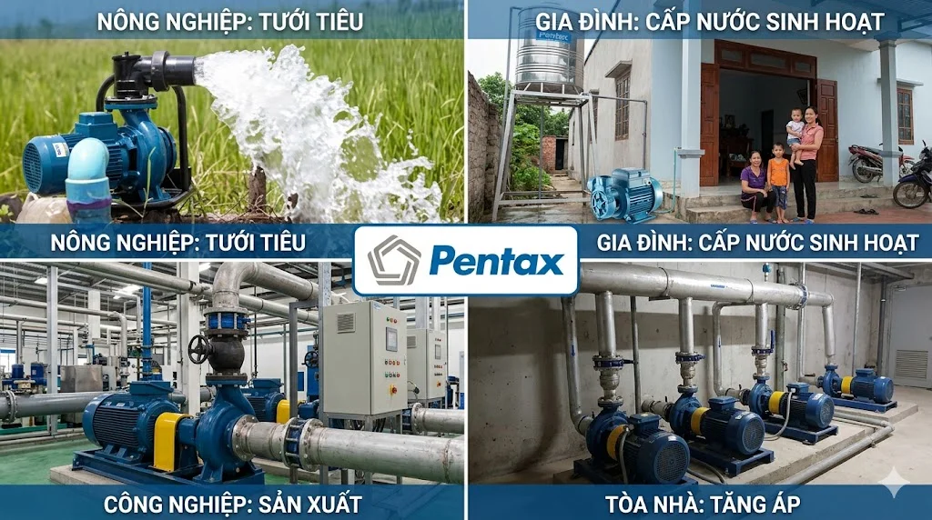 Các thông số kỹ thuật quan trọng của máy bơm Pentax