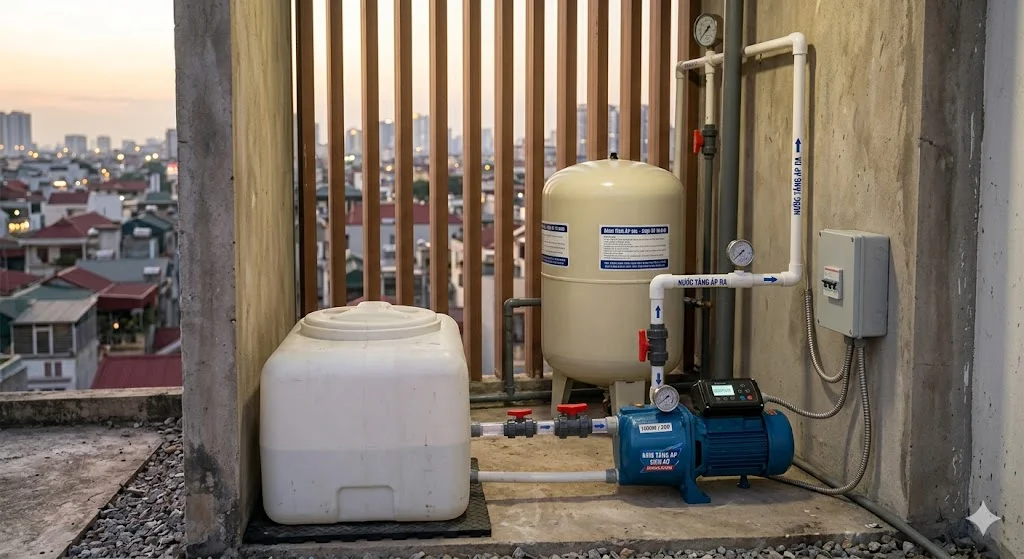 Cách chọn máy bơm tăng áp 1500 W đúng kỹ thuật