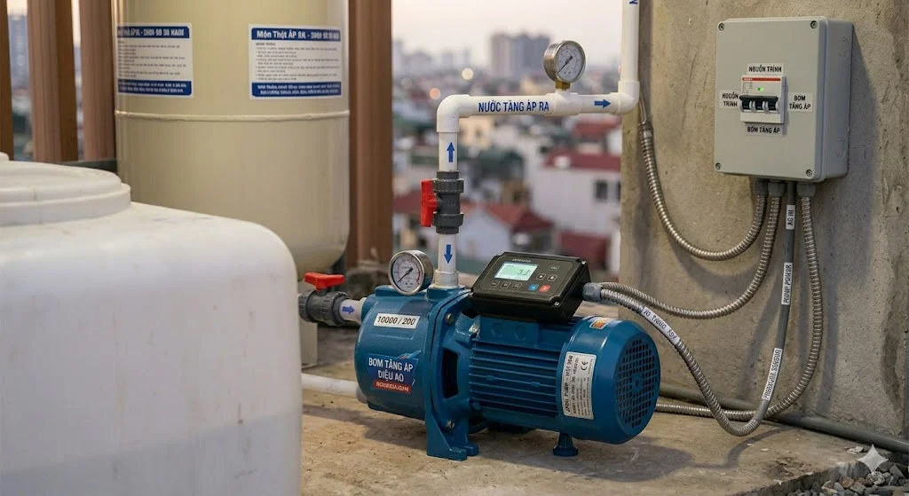 Ứng dụng của máy bơm tăng áp 1500 W