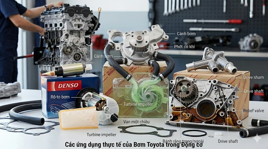 Cách chọn máy bơm hãng Toyota đúng kỹ thuật