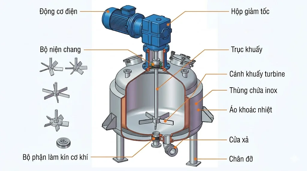 Máy quấy công nghiệp là gì và đặc điểm nổi bật