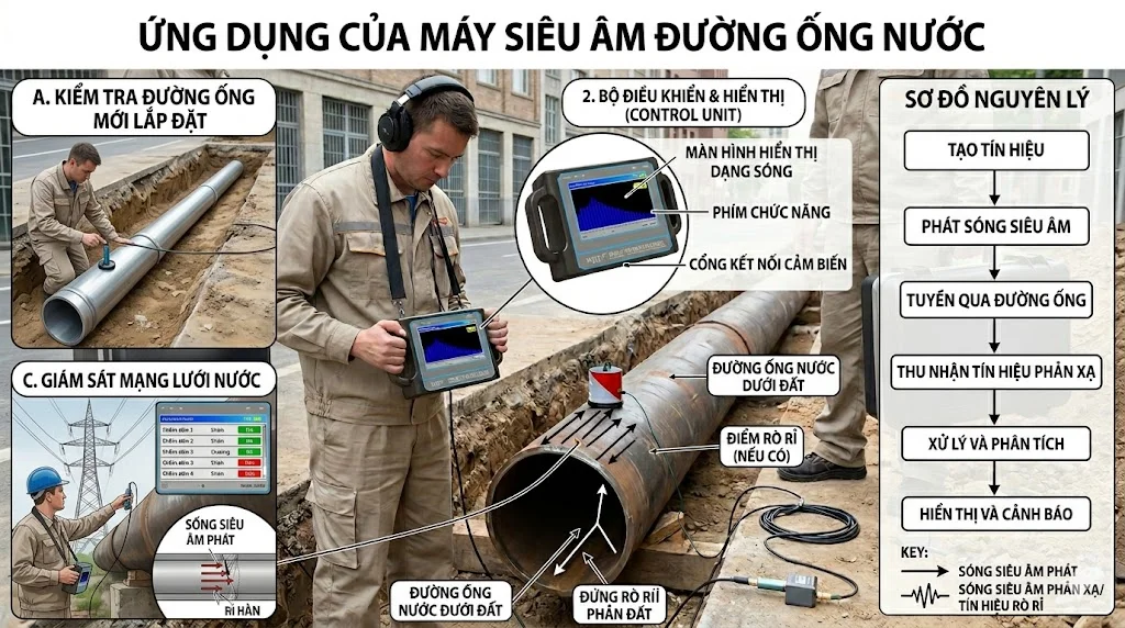 Cách chọn máy siêu âm đường ống đúng kỹ thuật